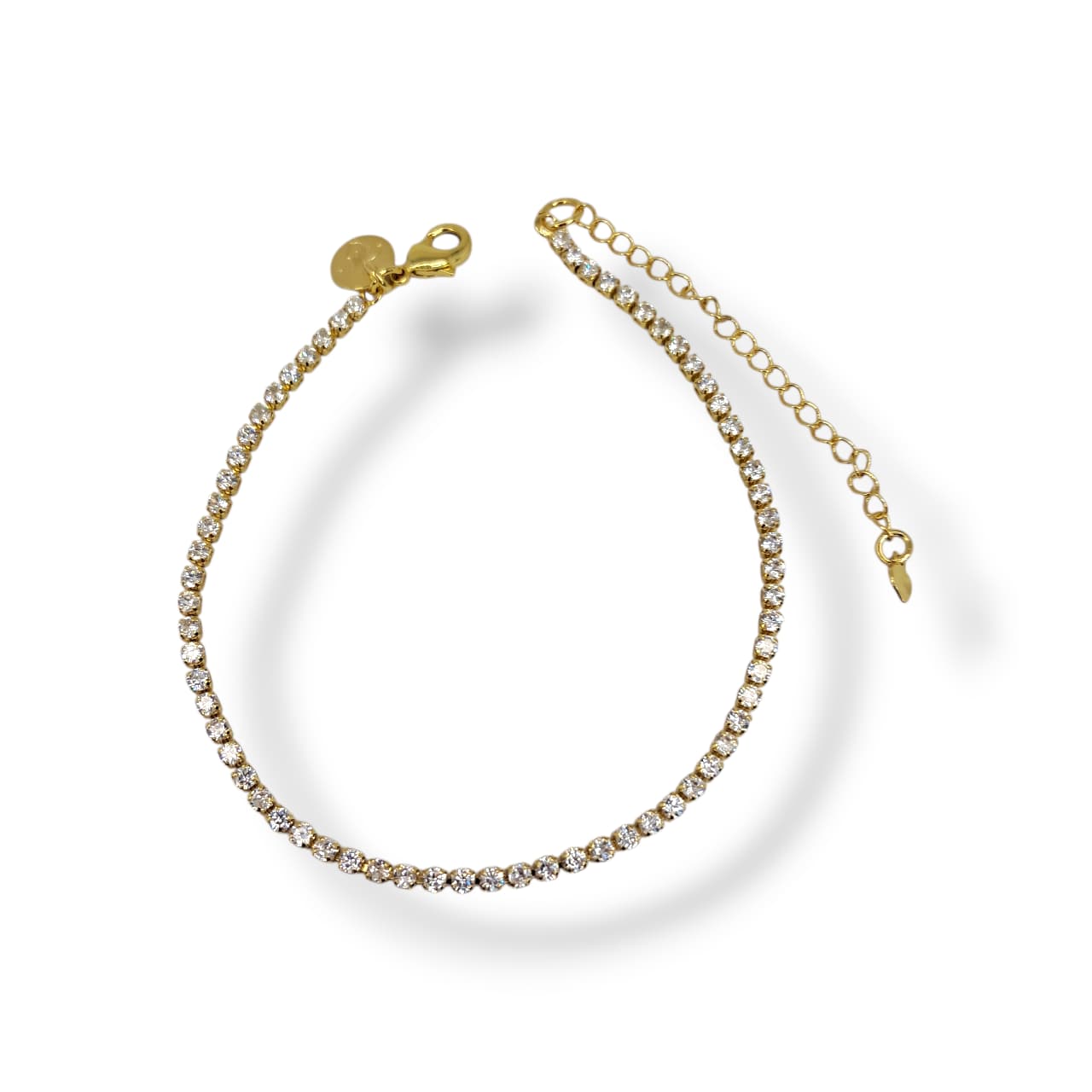 Pulseira riviera fininha cristal maior