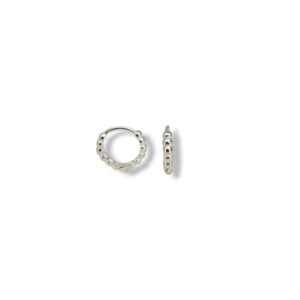 Brinco Argola Bolinhas M Prata 925