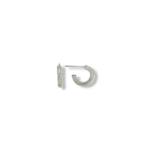 Mini Argola Oca Quadriculada P Em Prata 925