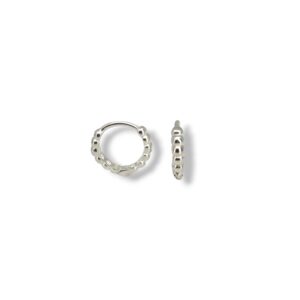 Brinco Argola Bolinhas G Prata 925