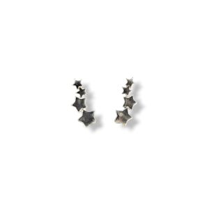 Brinco Earcuff Estrelas Em Prata 925