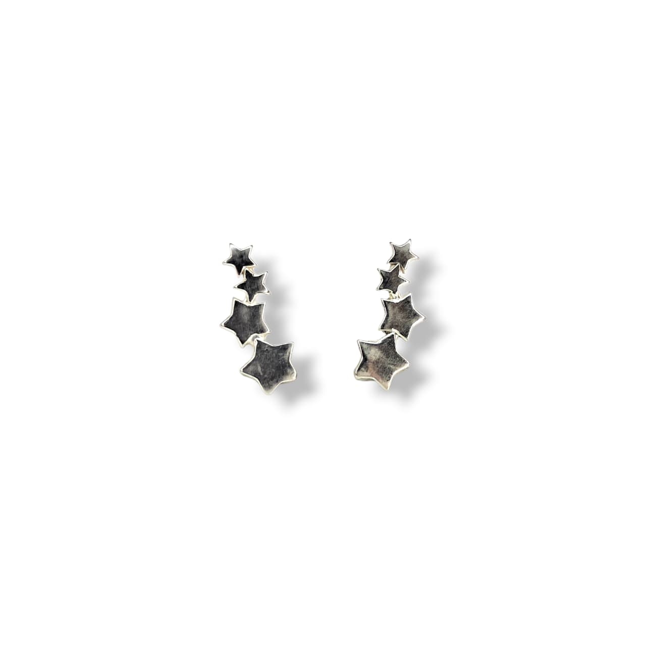 Brinco Earcuff Estrelas Em Prata 925
