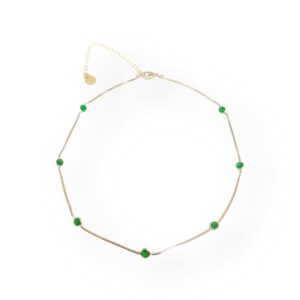 Choker pontos de esmeralda