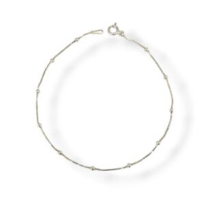 Pulseira bolinhas delicadas em prata 925