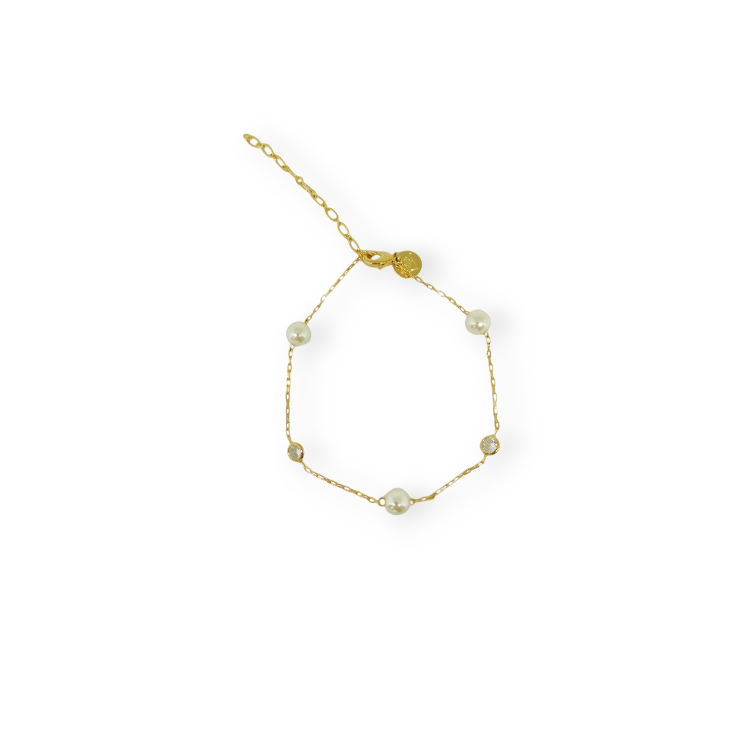 Pulseira Pérolas com ponto de Luz