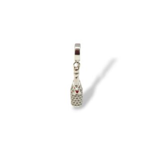 Berloque Garrafa de Vinho cravejada em Prata 925