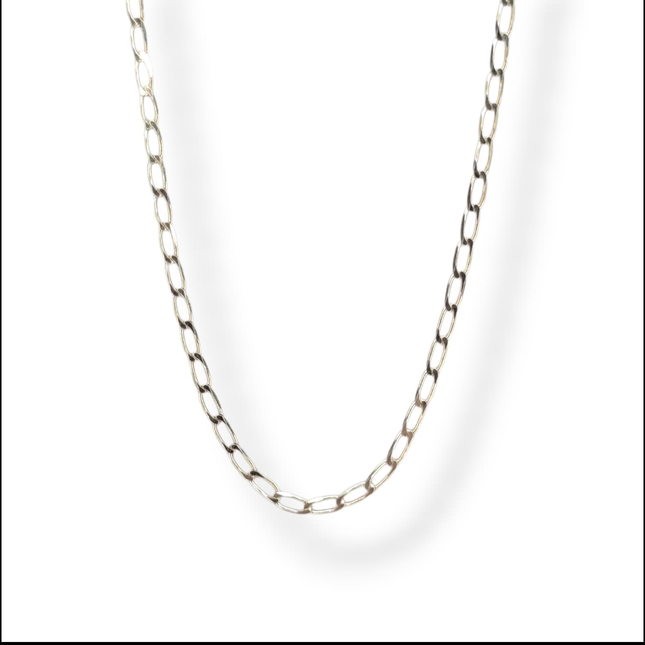 Corrente Masculina Elo Oval 70 cm em Prata 925