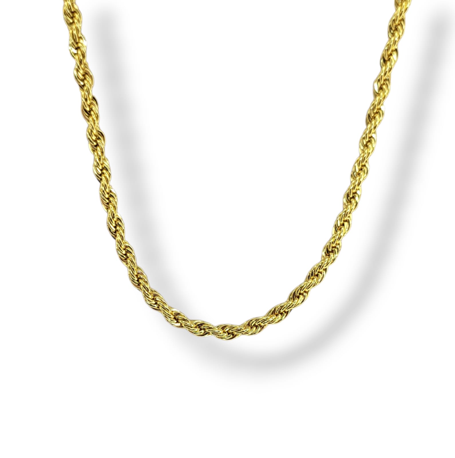 Colar Cordão Baiano 3 mm No Banho De Ouro Ou Ródio Branco
