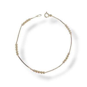 Pulseira Bolinhas Espaçadas Em Prata 925