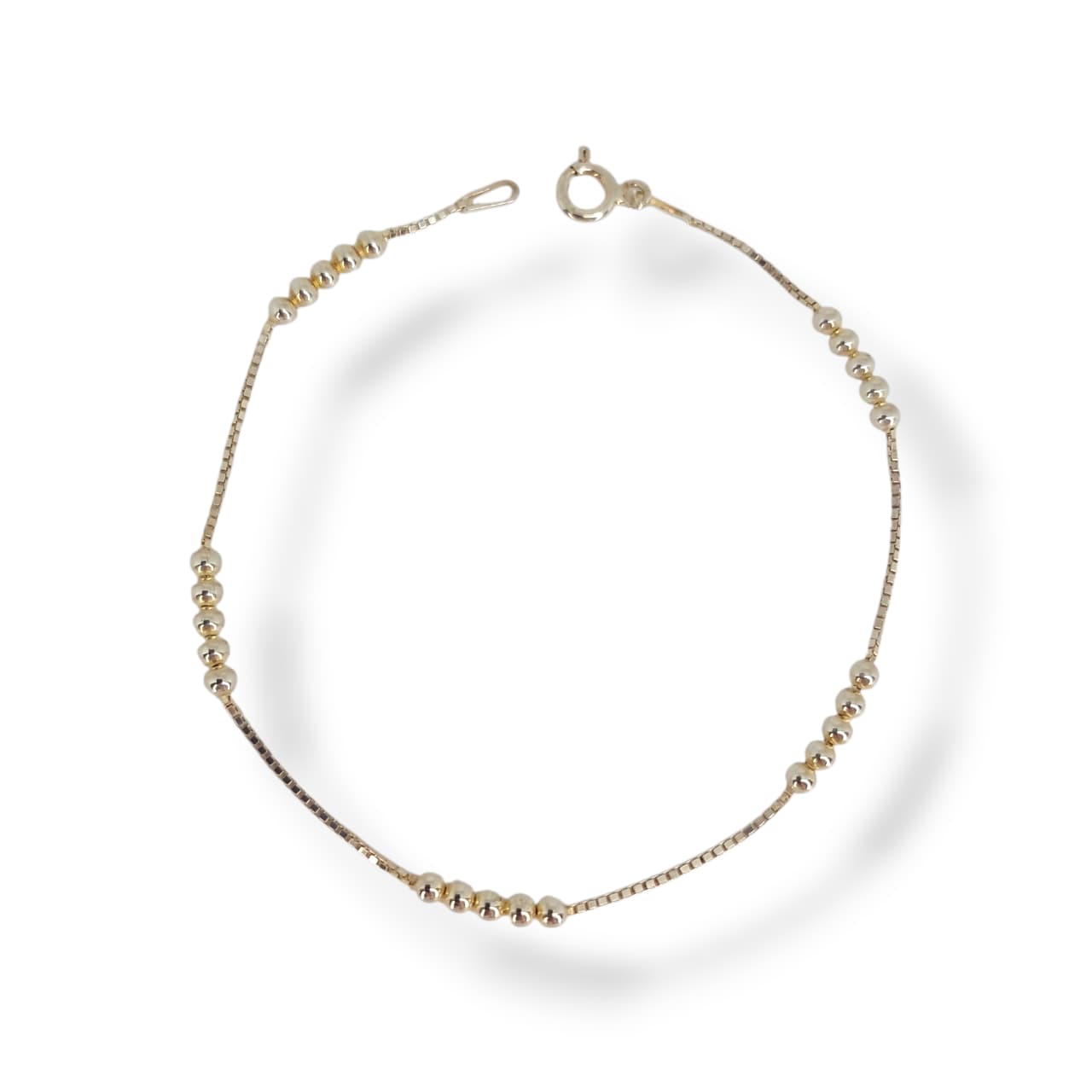 Pulseira Bolinhas Espaçadas Em Prata 925