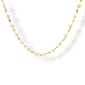 Choker quadradinhos rosa com bolinhas