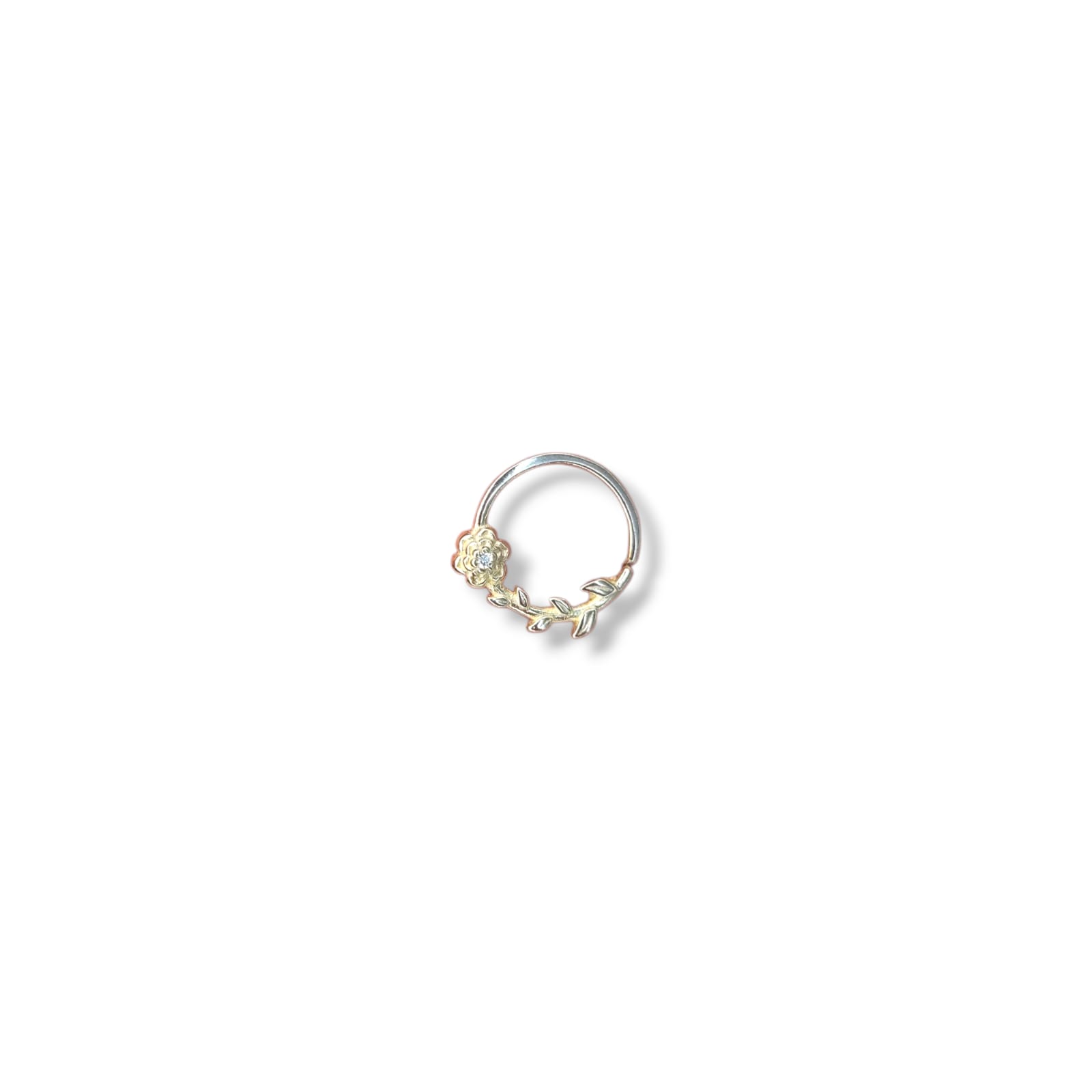 Piercing Botão De Rosa Em Prata 925