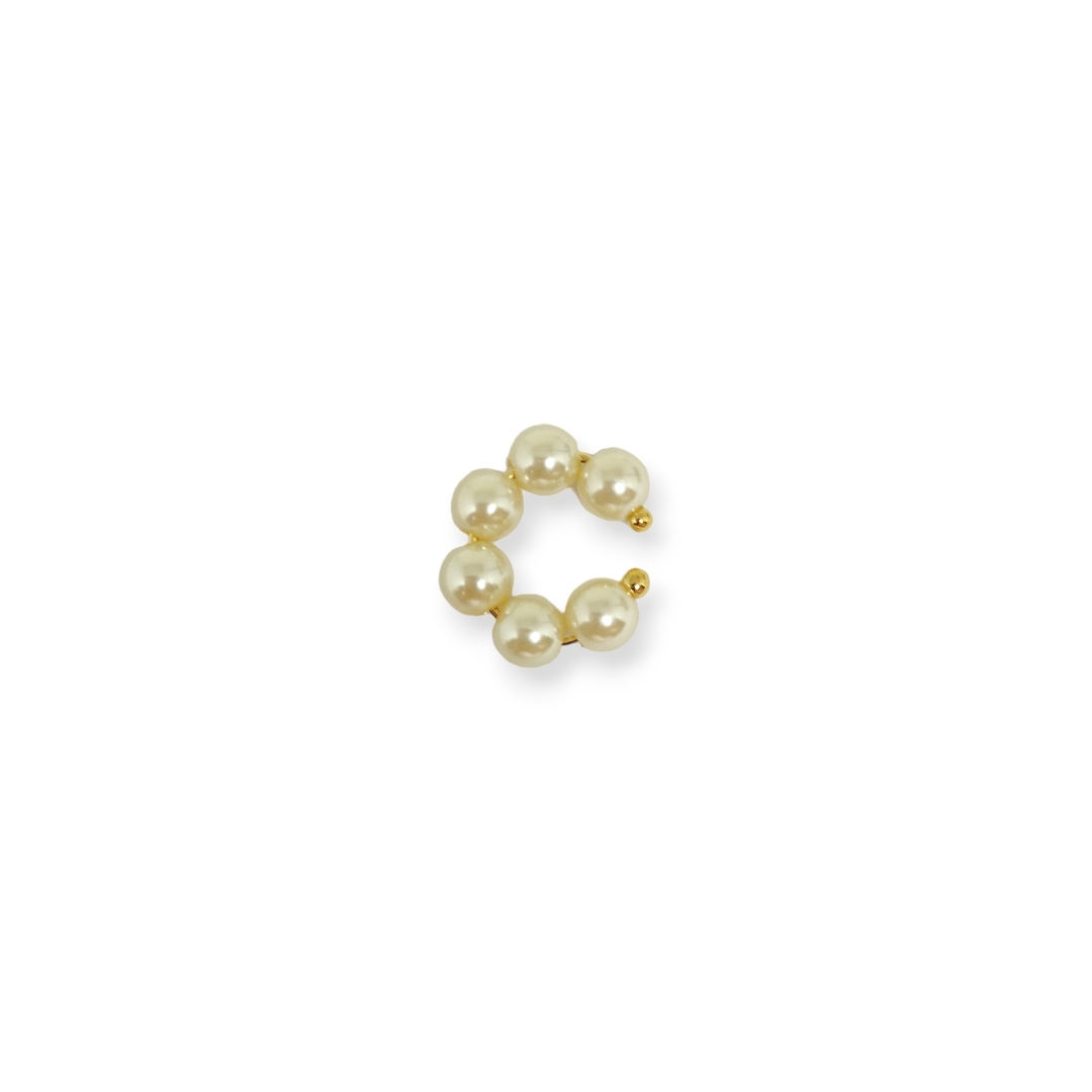 Piercing Fake De Pérolas M No Banho De Ouro