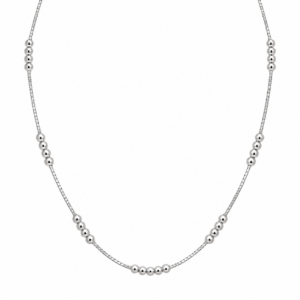 Choker Bolinhas Espaçadas Prata 925