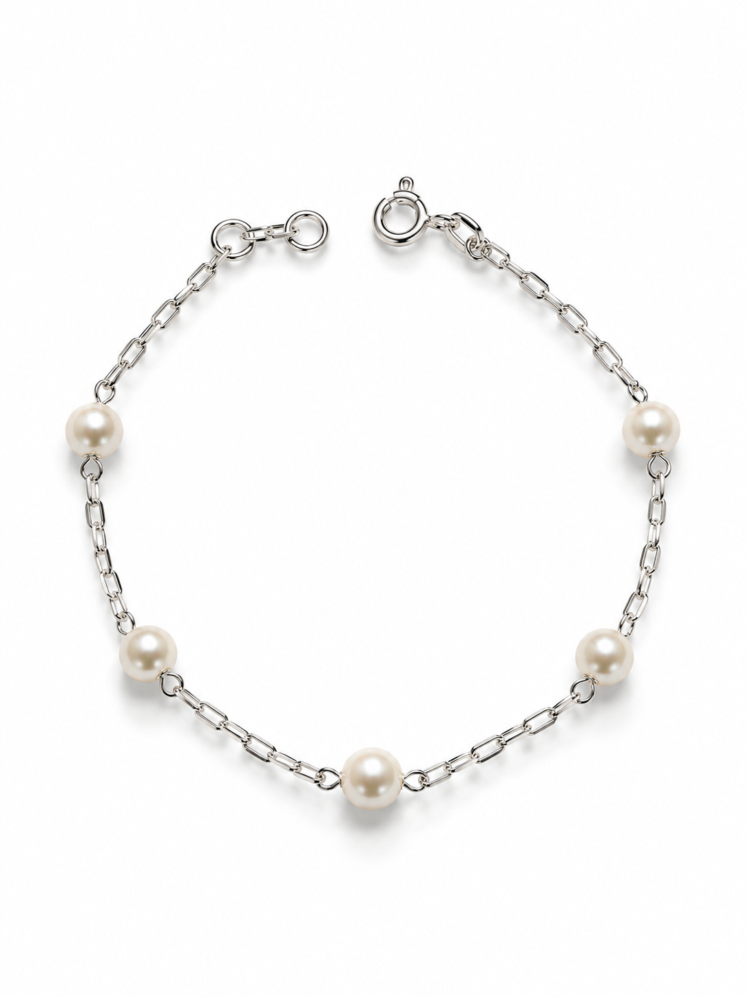 Pulseira pérola de agua doce em Prata 925
