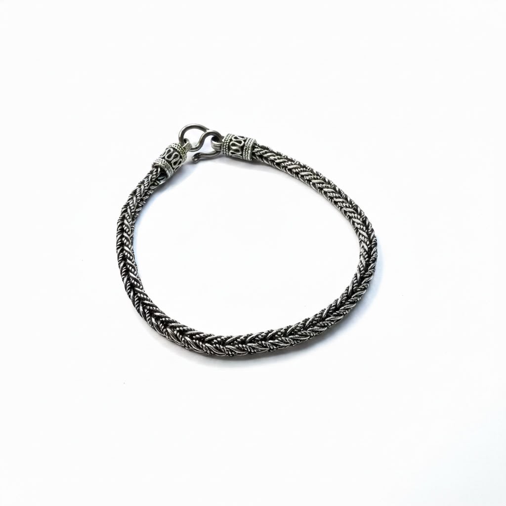 Pulseira Tribal Masculina Prata 925
