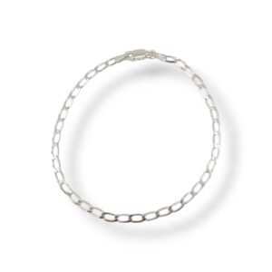 Pulseira Masculina Elo Oval em Prata 925