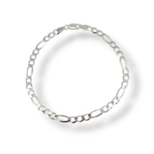 Pulseira Masculina Elo Fígaro em Prata 925